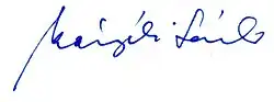 signature de Sándor Kányádi