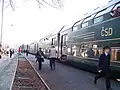 ensemble articulé, train historique des ČSD : voir le boggie à 3 essieux