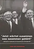 Ce qui se ressemble s'assemble. Willy Brandt, président de l'Internationale socialiste (sur la photo, Erich Honecker et Oskar Lafontaine)