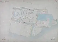 Carte cadastrale du quartier Nieuwe Werk vers 1827.