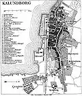 Carte de Kalundborg en 1919.