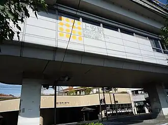 Vue extérieure de la station.