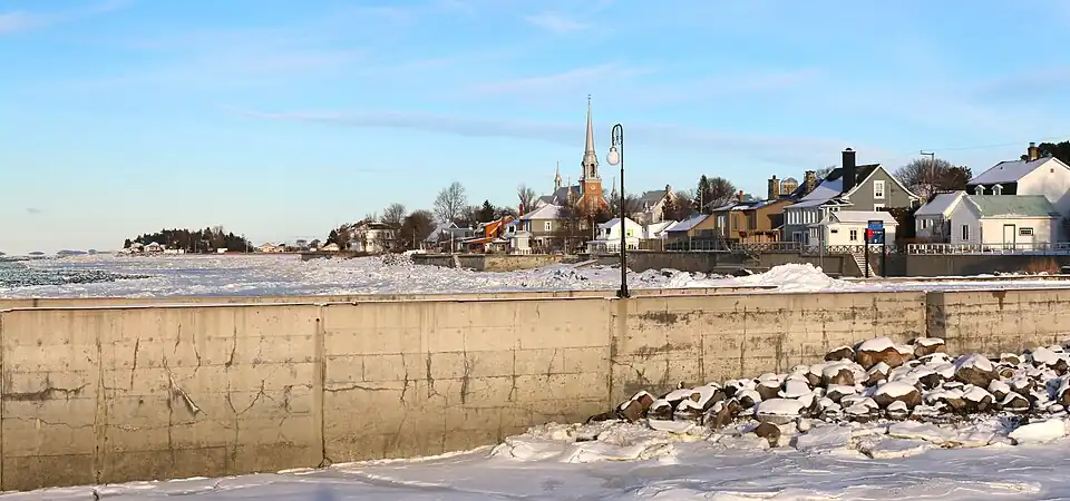 Vue de Kamouraska depuis le quai Miller, décembre 2024