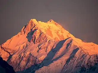 Le Kangchenjunga au matin vu depuis Gangtok.