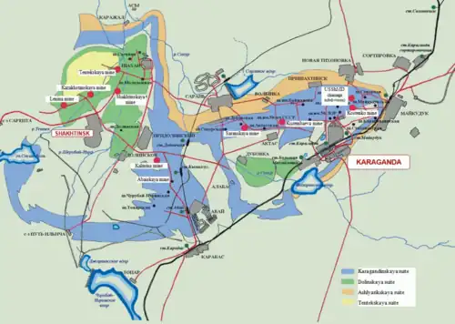 carte des puits de mine