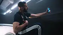 Karim Benzema in a Real Madrid commercial in 2018