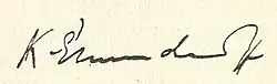 signature de Karl Elmendorff