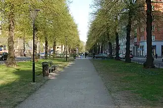 Karlavägen, partie orientale de l'avenue.