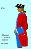 régiment de Karrer, de 1734 à 1740