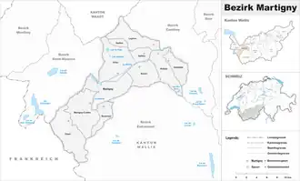 Localisation de District de Martigny