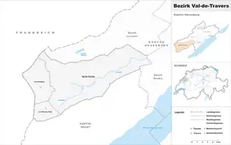 Localisation de District du Val-de-Travers
