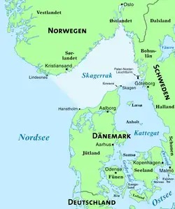 Carte du Skagerrak.