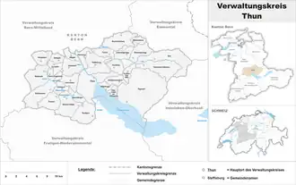 Localisation de Arrondissement administratif de Thoune