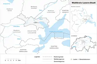 Localisation de Arrondissement électoral de Lucerne-ville
