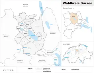 Localisation de Arrondissement électoral de Sursee