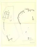 Plan de restitution de la campagne de fouilles du château de 1971.