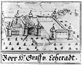 Le château dans le Codex Welser vers 1723
