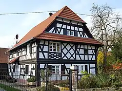 Maison à colombages.