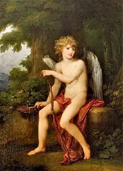 en CupidonAngelica Kauffmann, 1792 (15 ans)Galerie d'art de Lviv