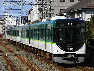 Description de l'image Keihan 13000 series 13005F at Murano.jpg.