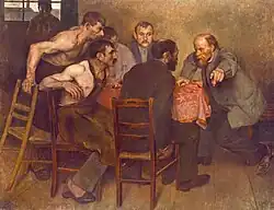 Agitateur à la cantine de l'usine (Agitátor a gyár kantinjában), 1897.