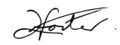 Signature de Kevin Foster