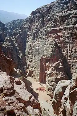 Le Khazneh vu depuis le djebel Khubtha