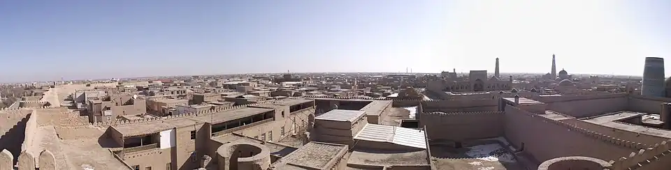 Panorama d'Itchan Kala, la vieille ville de Khiva.