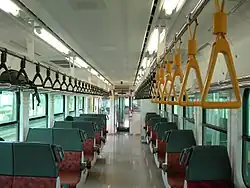 Intérieur d'une voiture.