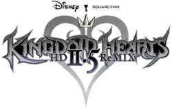 Logo de Kingdom Hearts HD 2.5 ReMIX, composé du texte « Kingdom Hearts » et de la mention « HD II.5 (2.5) ReMIX » en-dessous.