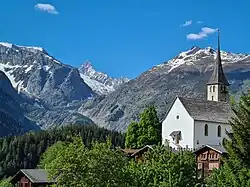 Église d'Ernen avec Finsteraarhorn