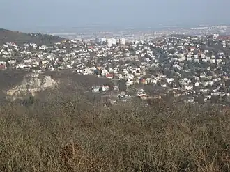 Panorama à partir de la cime (belvédère Makovecz), avec vue sur le nord.