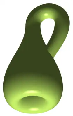 La bouteille de Klein est la somme connexe de deux plans projectifs réels (non orientable, genre 2).