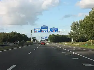 L’E312 se confond avec l’A58 à Rosendael