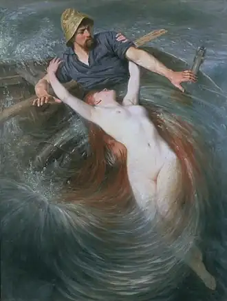 Knut Ekvall, Le Pécheur et la sirène, vers 1900