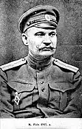 Konstantin Päts, officier de l'armée russe et chef nationaliste estonien, 1917.