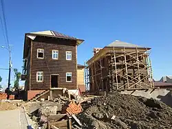 Construction de maisons en bois en août 2011.