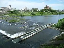 Rivière Hirose-gawa à Sendai, Japon.