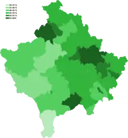 Carte de la participation par municipalité