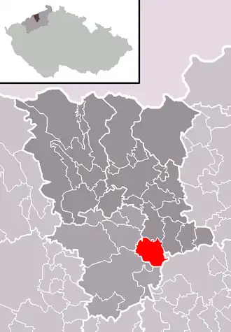 Localisation de Kostomlaty pod Milešovkou