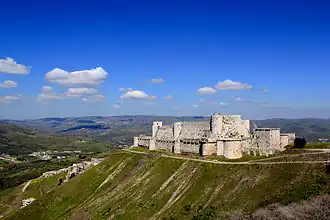 Le Krak des Chevaliers dans l'ouest de la Syrie.