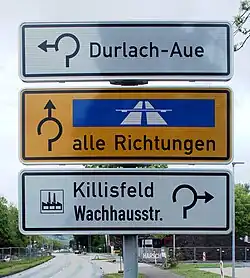 Panneaux indicateurs en Europe.