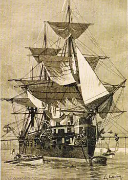 illustration de SMS Leipzig (1875)