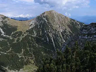 Le sommet du Krottenkopf vu depuis le Bischof