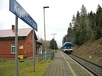 Kryštofovo Údolí : gare ferroviaire.