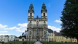 La basilique de l'Assomption de Krzeszów, de l'abbaye bénédictine.