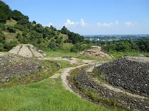 Groupe de kofun ronds de Kuboizumi-Maruyama. Saga (Kyūshū) Ve/VIe&nbsp;siècle.