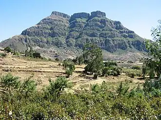 Vue de la face nord du Kundudo.