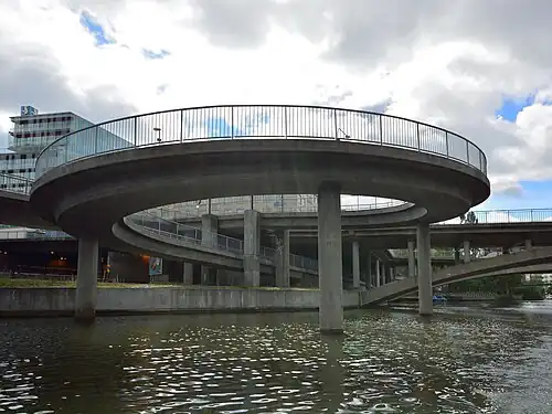 La passerelle du Kungsbron jusqu'à Blekholmsterrassen.
