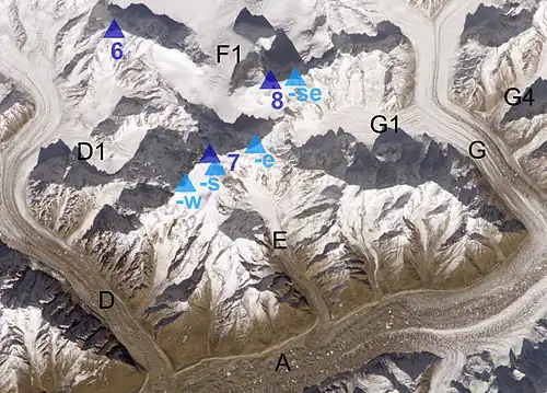 Vue aérienne du Kunhyang Chhish en 7.